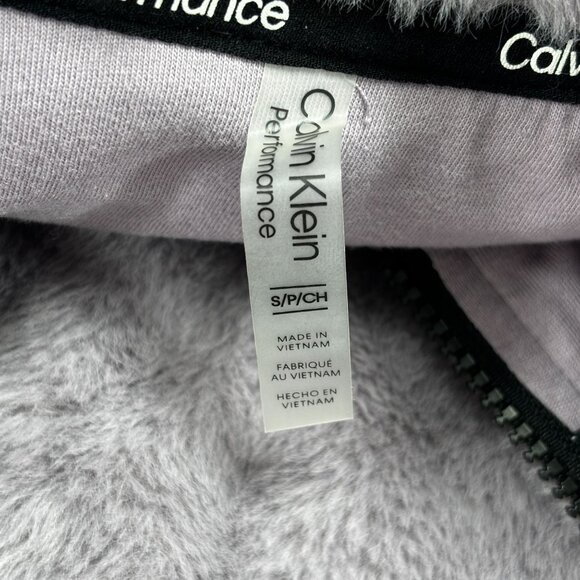 Calvin Klein Performance Purple 1/4 Zip Fleece Pullover Sweatshirt Women’s S Sof - Picture 4 of 9